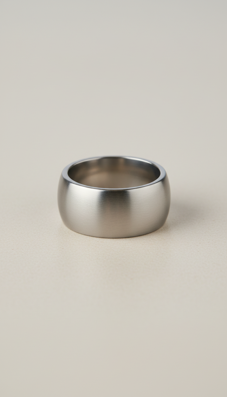 Bague massive en acier inoxydable
