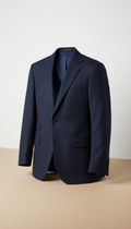 Veste en laine bleu marine structurée
